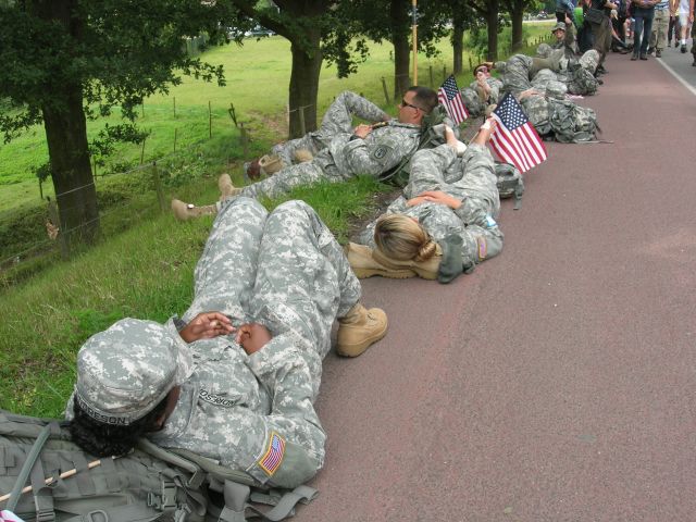 Die Amerikaner beim Ausruhen