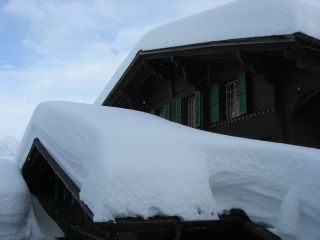 Schneemenge in Mürren